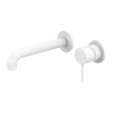Mecca Wall Basin Mixer Combination Seperate Plate - Matte White
